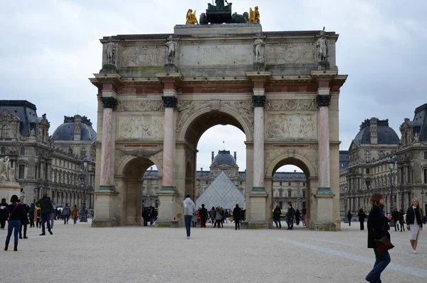 Arco Triunfo Carrossel Paris França — Fotografia de Stock