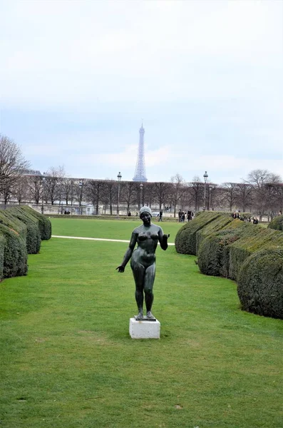 Day View Jardin Des Tuileries Garden Paris France — Stockfoto