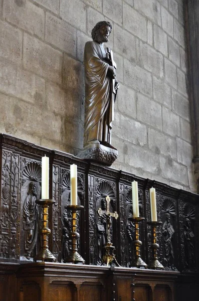 Das Innere Der Kathedrale Notre Dame Paris Frankreich — Stockfoto