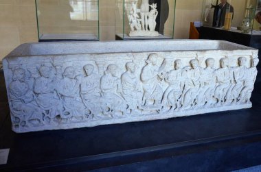 Paris, Fransa 03.25.2017: Paris 'in ünlü bir müzesinin içi