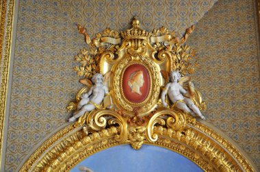 Paris, Fransa 03.25.2017: Paris 'in ünlü bir müzesinin içi