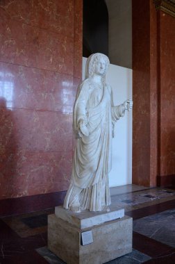 Paris, Fransa 03.25.2017: Paris 'in ünlü bir müzesinin içi