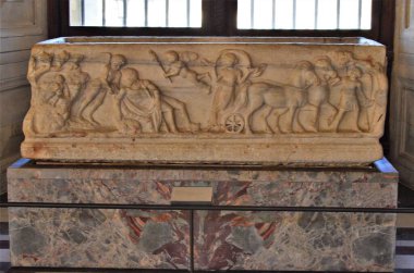 Paris, Fransa 03.25.2017: Paris 'in ünlü bir müzesinin içi