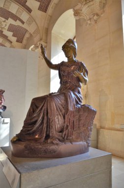 Paris, Fransa 03.25.2017: Paris 'in ünlü bir müzesinin içi