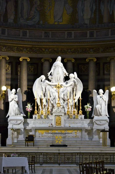 Paris France 2021 Magdalenae Church Pillar Paris — Stock Photo, Image