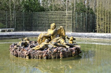 Paris, Fransa 03.26.2017 Versay Sarayı Bahçeleri