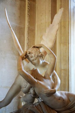 Paris, Fransa 03.25.2017: Paris 'in ünlü bir müzesinin içi