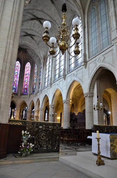 Parigi Francia 2017 Grande Chiesa Gotica Saint Germain Auxerrois Parigi — Foto Stock