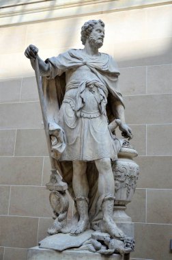 Paris, Fransa 03.25.2017: Paris 'in ünlü bir müzesinin içi