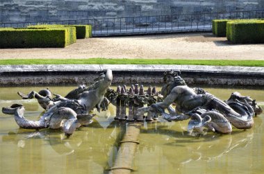 Paris, Fransa 03.26.2017 Versay Sarayı Bahçeleri