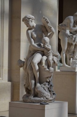 Paris, Fransa 03.25.2017: Paris 'in ünlü bir müzesinin içi