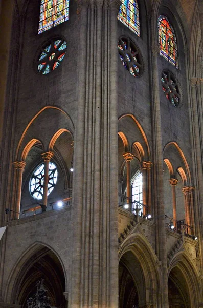 París Francia 2017 Interior Catedral Notre Dame —  Fotos de Stock