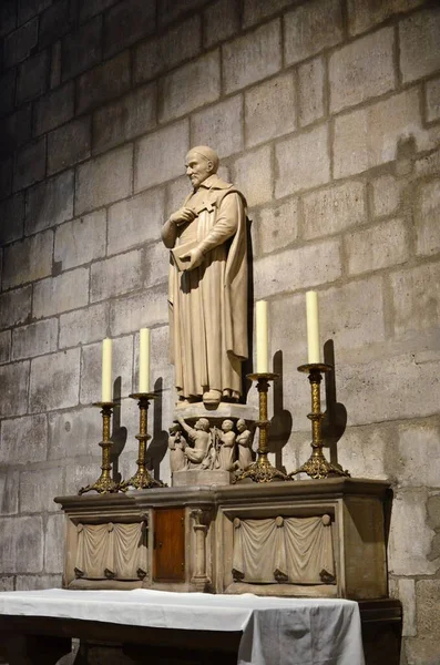 Parijs Frankrijk 2017 Interieur Van Notre Dame Kathedraal — Stockfoto