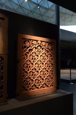 Paris, Fransa 03.25.2017: Paris 'in ünlü bir müzesinin içi