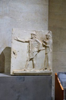 Paris, Fransa 03.25.2017: Paris 'in ünlü bir müzesinin içi