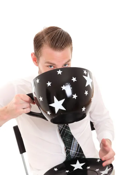 Zakenman die koffie drinkt — Stockfoto