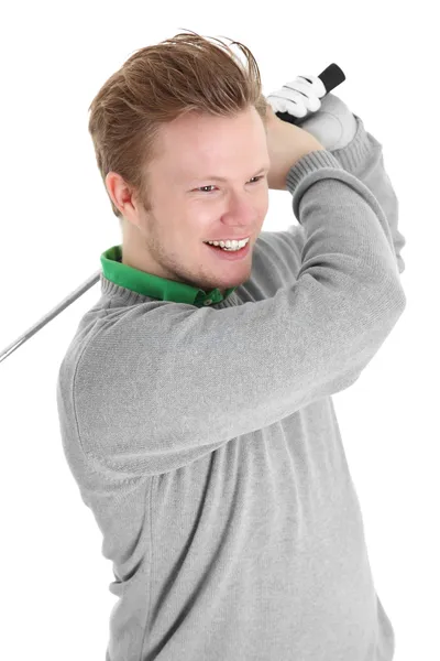 Happy golfer — Stock Photo, Image
