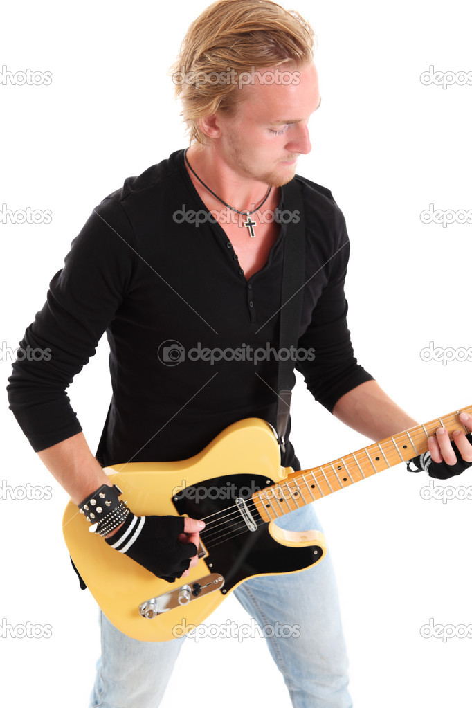 Cool looking rocker with guitar