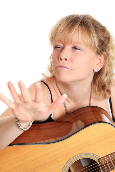 Female singer songwriter — Stock Photo, Image