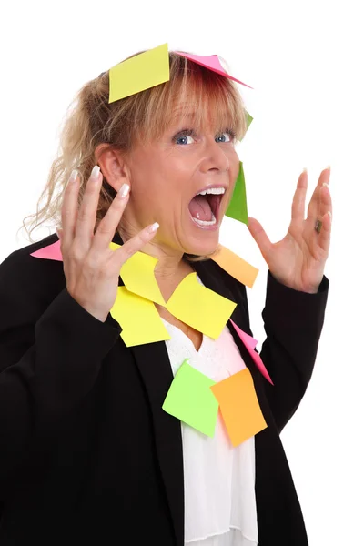 Screaming businesswoman — Stock Photo, Image