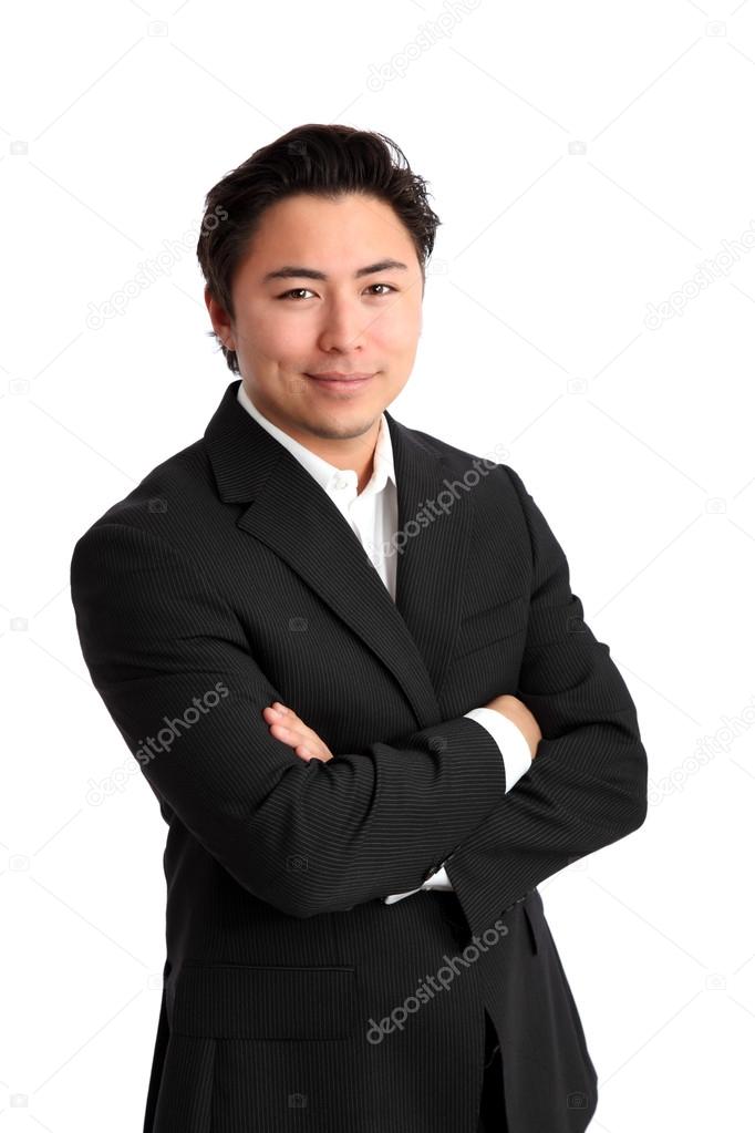 Young satisfied businessman