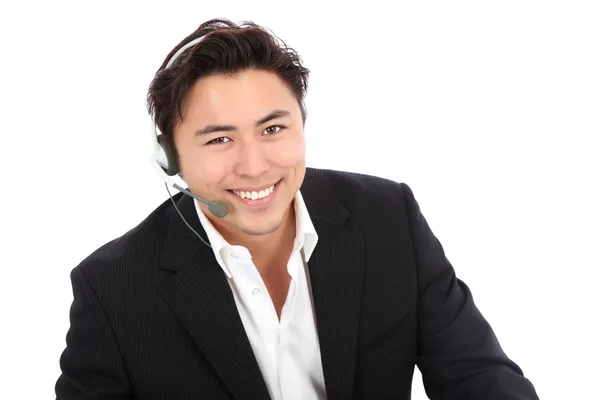 Young man on support line — Stock Photo, Image