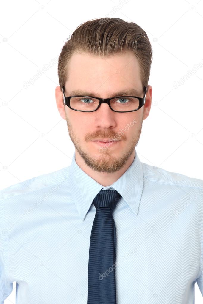 Closeup of a man in glasses