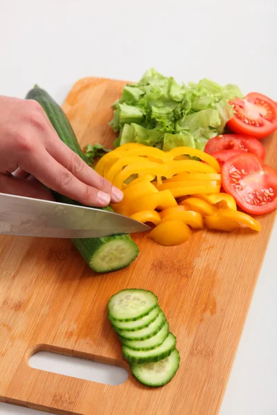 Salad prepping — Stock Photo, Image