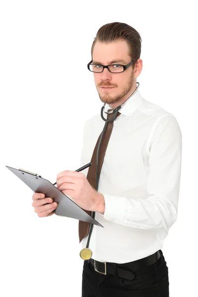 Doctor with clipboard — Stock Photo, Image