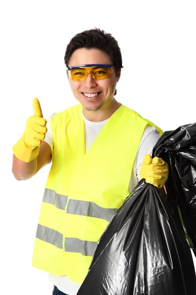 Daumen hoch für Recycling! — Stockfoto