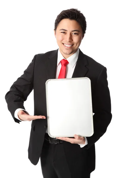 Businessman selling — Stock Photo, Image