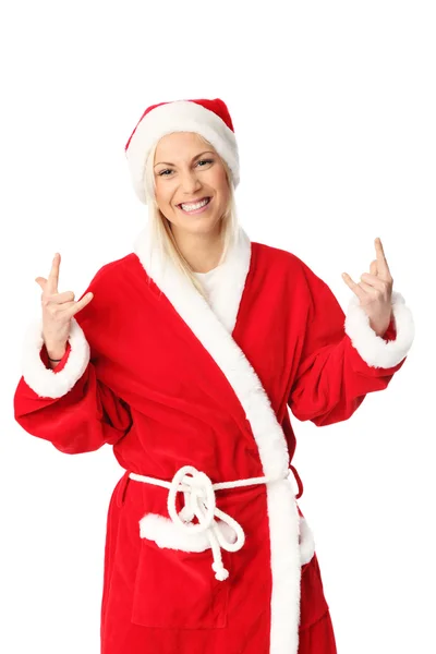 Santa har en god tid — Stockfoto