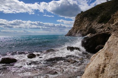 Villajoyosa, alicante, İspanya, acantilado y litoral cala conill