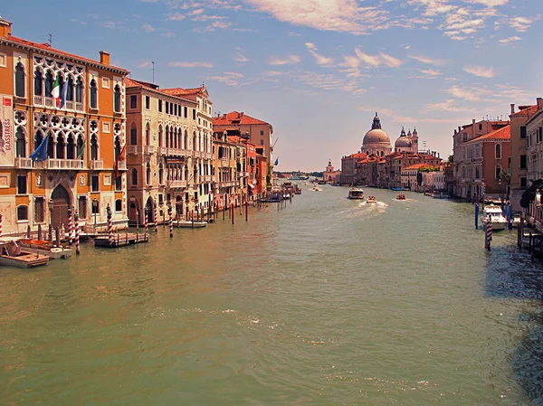 Grande Canal e Santa Maria della Saudação, Veneza — Fotografia de Stock