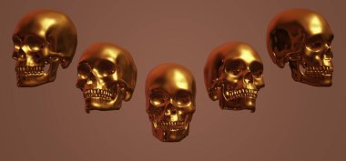 halloween skulls, illustration. skull with a red pattern.