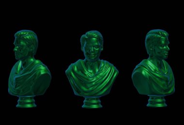 wooden statue of the lord with a black background