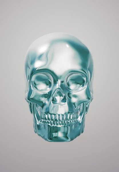 halloween skull. 3d render on gray background