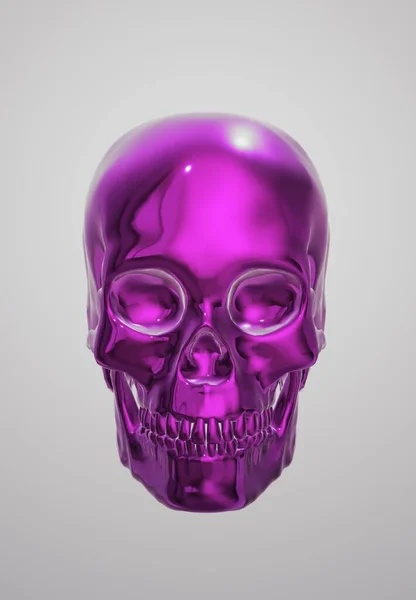 Render Human Skull Isolated White Background — Zdjęcie stockowe