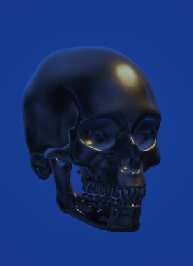 halloween skull, 3d render illustration