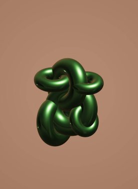 vector 3d rendered alphabet. modern abstract background