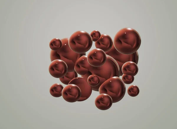 3d rendering, black and white spheres abstract background