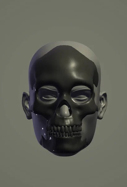 Skull Human Skulls Image Isolated Grey Background — ストック写真