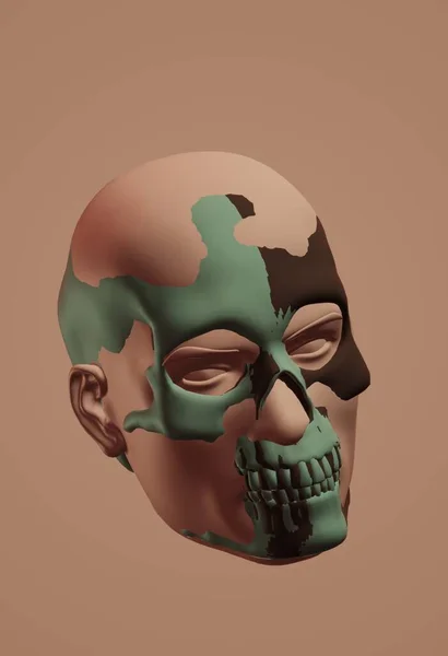 Siyah ve beyaz arkaplanı olan kafatası