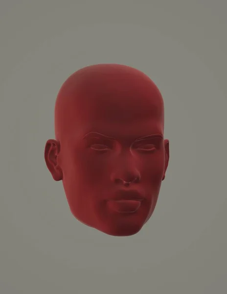3d render of a man with a red head
