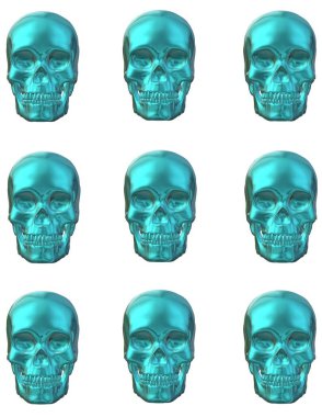 halloween skulls seamless pattern, vector illustration