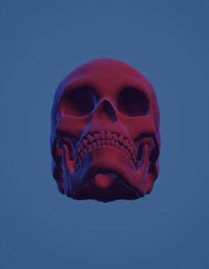 skull of bones with a face, vector illustration, icon element
