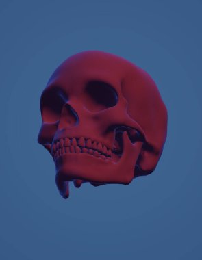 illustration of the skull of dead skulls. isolated on gray background.