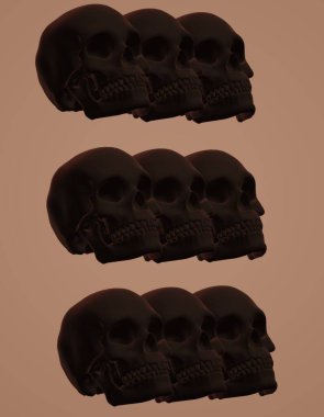 skull with bones and skulls