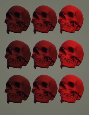 kafatasları ile Seamless modeli. vektör çizim