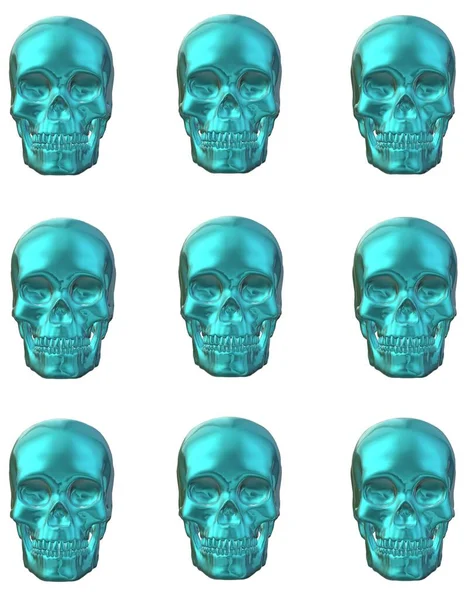 halloween skulls seamless pattern, vector illustration